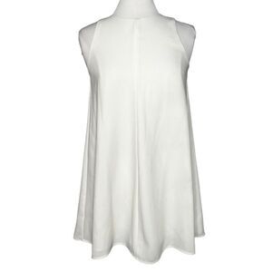 ZARA Sleeveless Crewneck Trapeze Swing Dress Winter/Off White Bride To Be Dress